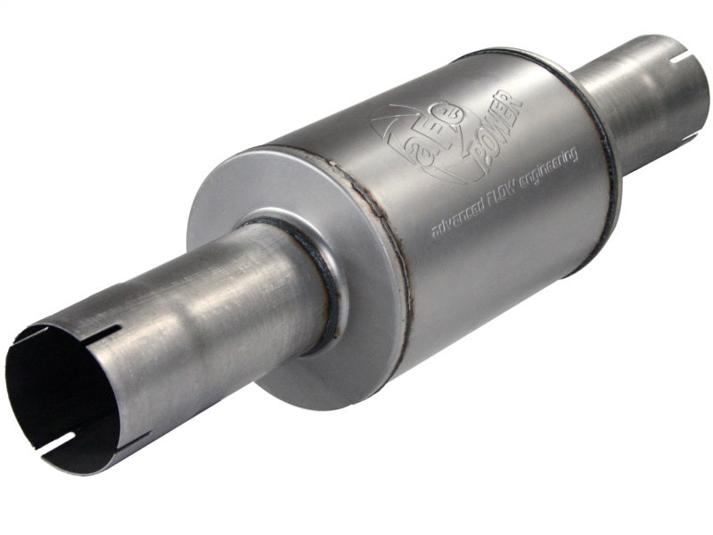 aFe Atlas Exhausts Mufflers Al Steel EXH Muffler 4 ID - 49-91014
