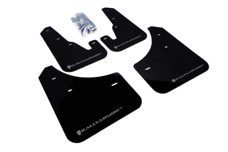 Rally Armor 04-09 Mazda3/Speed3 Black UR Mud Flap w/ Silver - MF9-UR-BLK/SIL