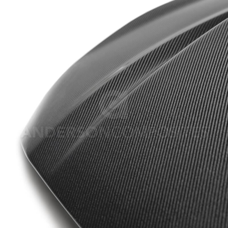 Anderson Composites 2018 Ford Mustang Double Sided Type-CJ 4in Carbon - AC-HD18FDMU-CJ-DS
