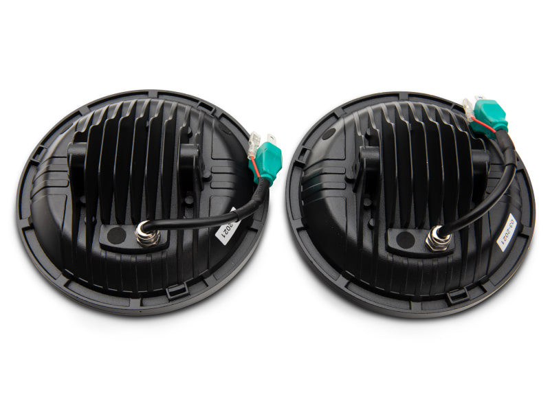 Raxiom 97-18 Jeep Wrangler TJ/JK Axial Series 13-LED Headlights- Black - J150093