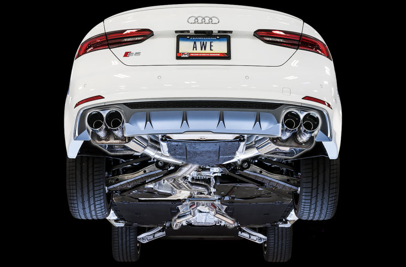 AWE Tuning Audi B9 S5 Coupe SwitchPath Exhaust w/ Chrome - 3025-42038