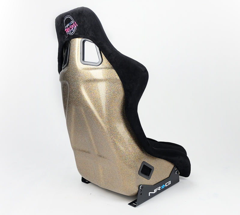 NRG FRP Bucket Seat ULTRA Edition - Large (Black Alcantara/Gold - FRP-302BK-ULTRA