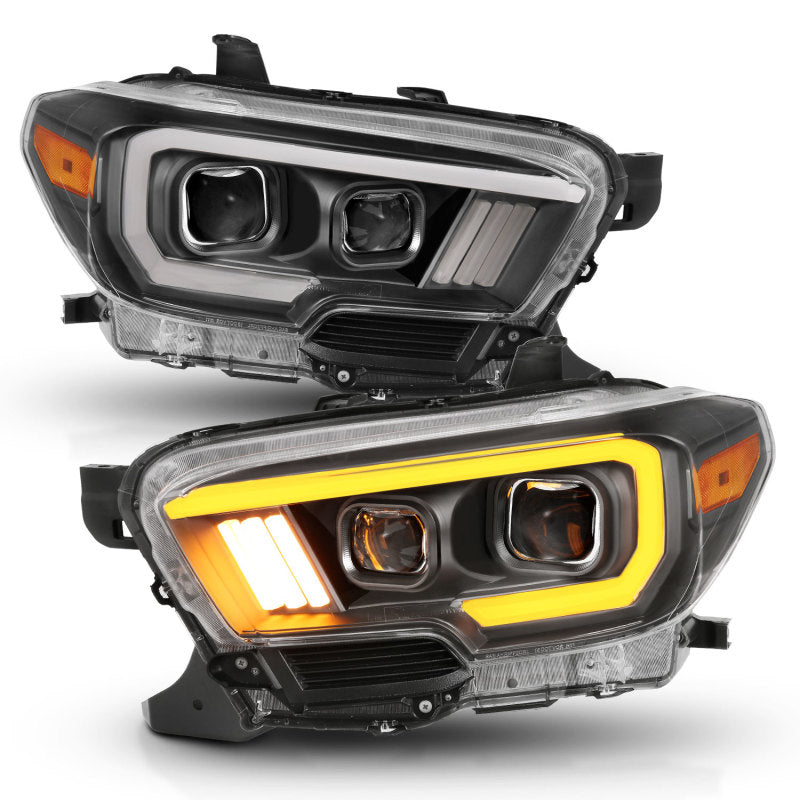 ANZO 2016-2017 Toyota Tacoma Projector Headlights w/ Plank Style Switchback - 111397