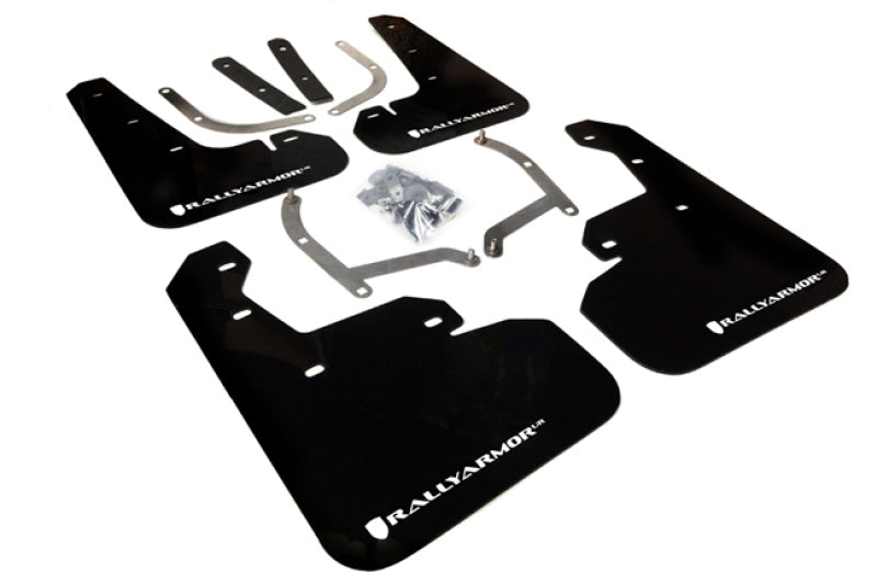 Rally Armor 17-23 Subaru Impreza 4D/5D Black UR Mud Flap - MF45-UR-BLK/WH