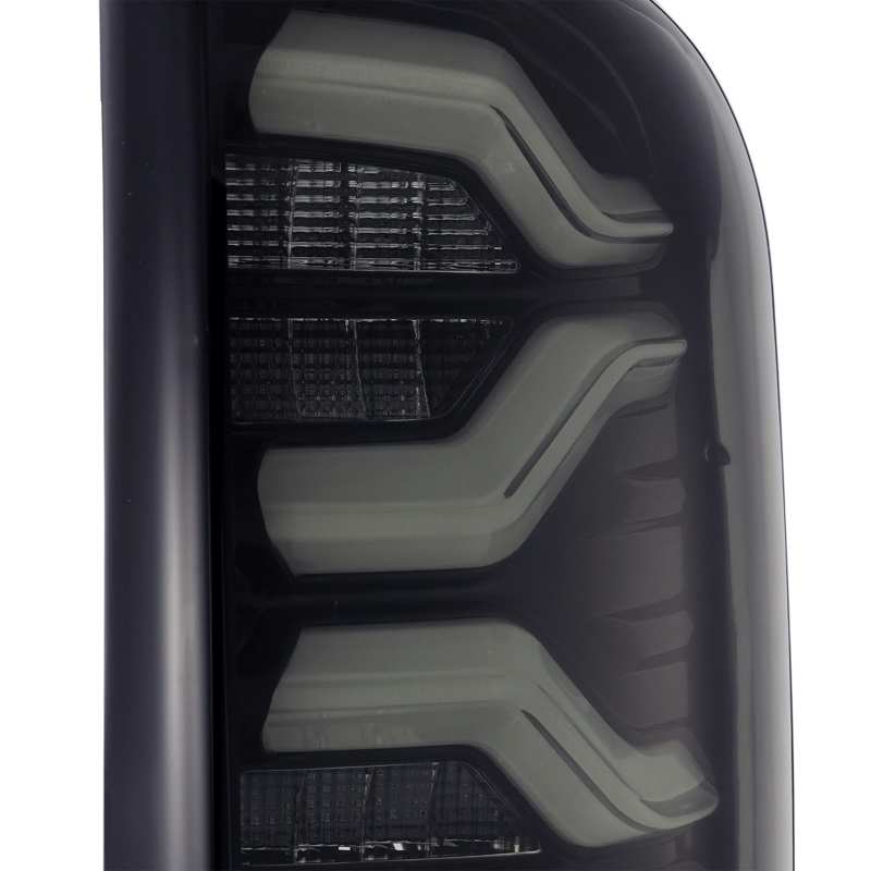 AlphaRex 16-20 Toyota Tacoma PRO-Series LED Tail Lights Jet Black - 680010