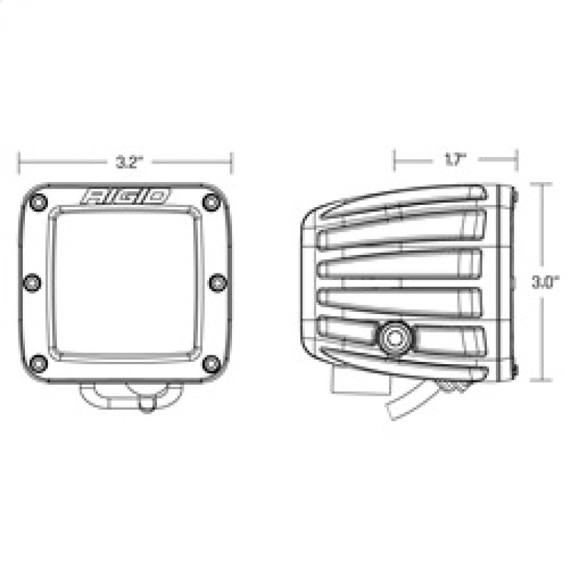 Rigid Industries Protective Polycarbonate Cover - Dually/D2 - Yellow - 201933