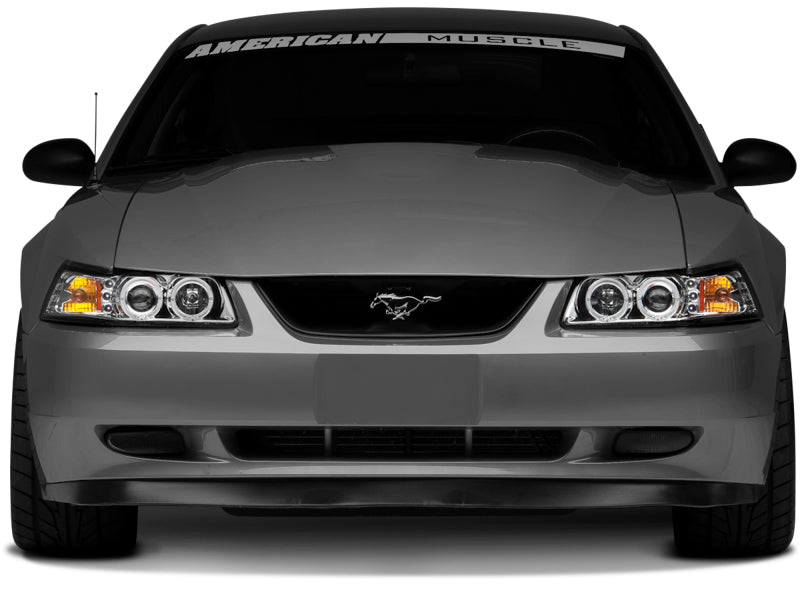 Raxiom 99-04 Ford Mustang Dual LED Halo Projector Headlights- Chrome - 49114