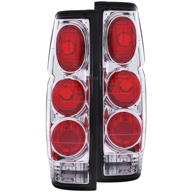 ANZO 1986-1997 Nissan Hardbody Taillights Chrome - 211116