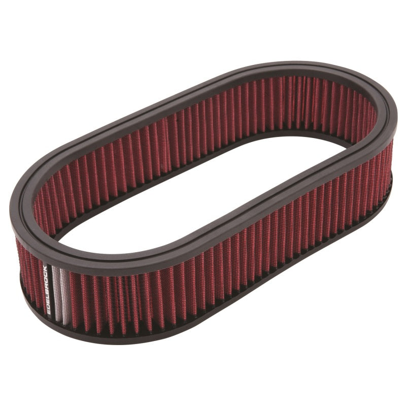 Edelbrock Air Cleaner Element Oval 2 5In Tall Red w/ - 1226