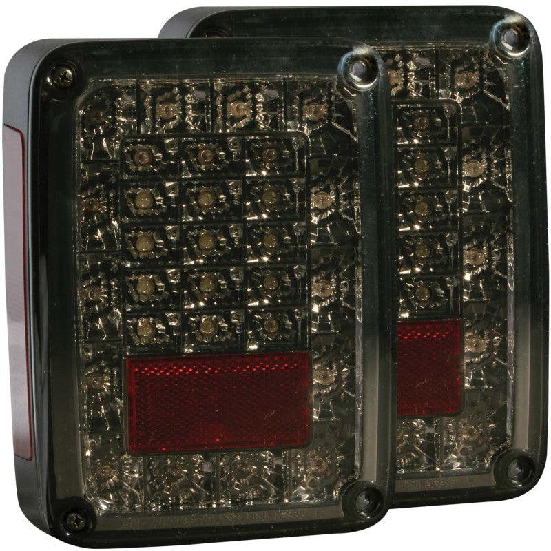 ANZO 2007-2015 Jeep Wrangler LED Taillights Smoke - 311203