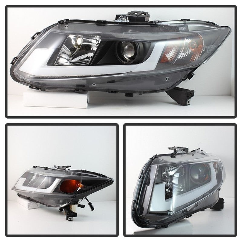 Spyder 12-14 Honda Civic (Excl. 2014 Coupe) Projector Headlights Lgtbr - 5076519