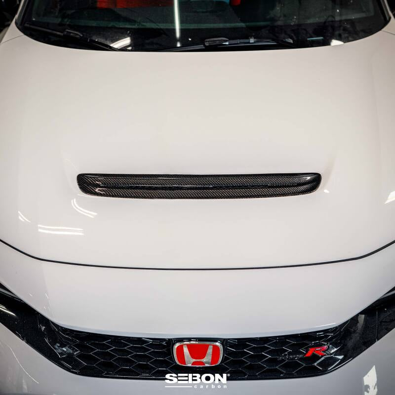 Seibon 2023 Honda Civic Type R Carbon Fiber Hood Scoop - HDS23HDCVR