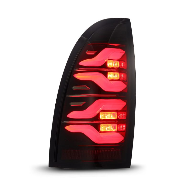 AlphaRex 05-15 Toyota Tacoma LUXX LED Taillights Blk/Red w/Activ Light/Seq - 680070