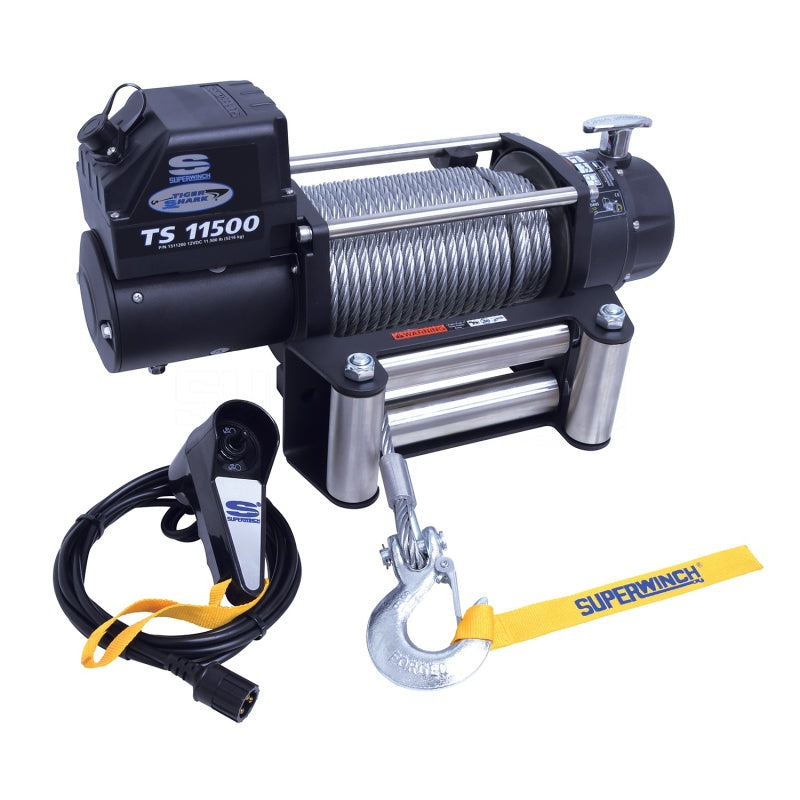 Superwinch 11500 LBS 12V DC 3/8in x 84ft Steel Rope - 1511200