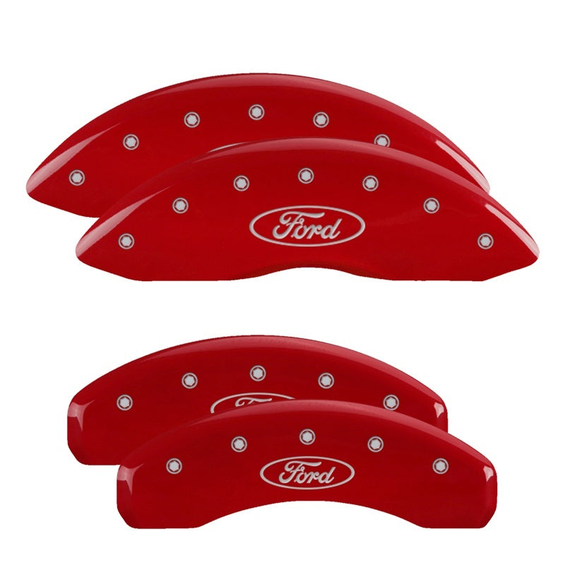 MGP 4 Caliper Covers Engraved Front & Rear Ford Oval - 10256SFRDRD