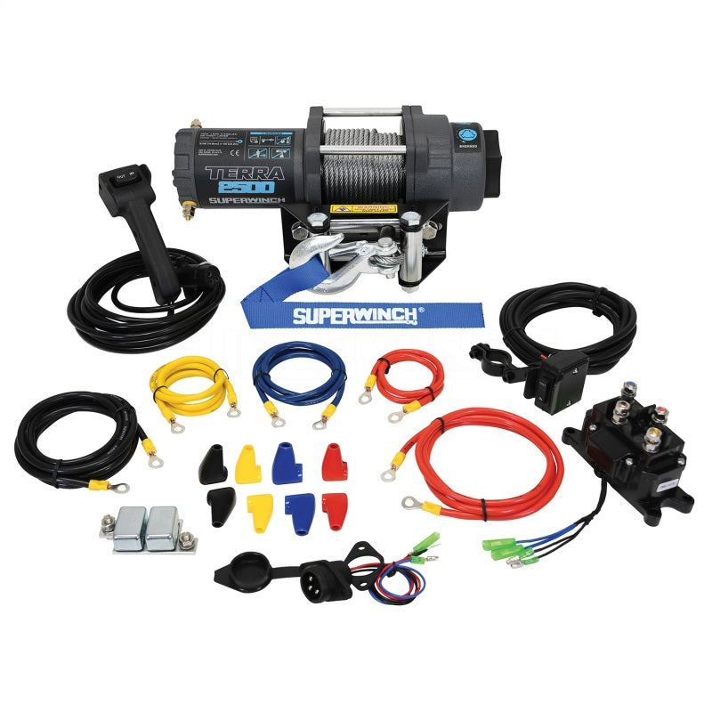 Superwinch 2500 LBS 12V DC 3/16in x 40ft Steel Rope - 1125260