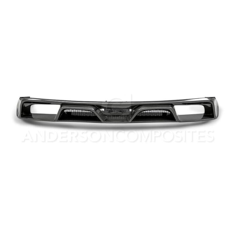 Anderson Composites 15-16 Ford Mustang R-Style Carbon Fiber Rear Valance - AC-RL15FDMU-GR