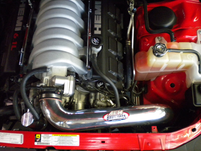 AEM 09-10 Dodge Challenger 5.7L/6.1L Polished Brute Force Air Intake - 21-8223DP