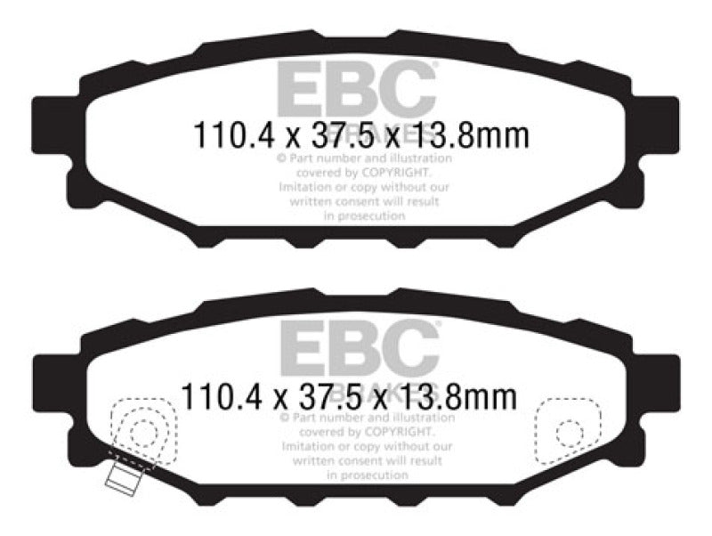 EBC Ultimax2 Brake Pad Sets (Rears Only) - UD1114