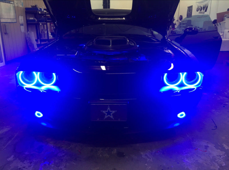Oracle 15-21 Dodge Challenger Waterproof LED Fog Light Halo Kit - 1236-333