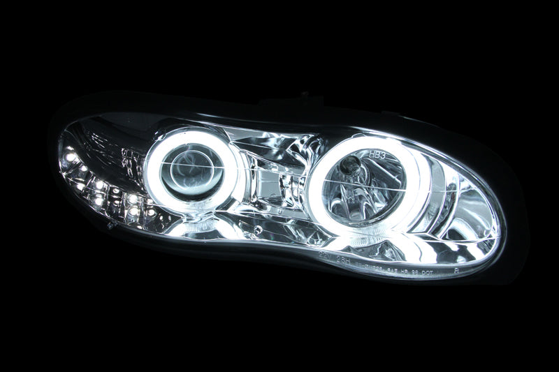 ANZO 1998-2002 Chevrolet Camaro Projector Headlights w/ Halo Chrome - 121159