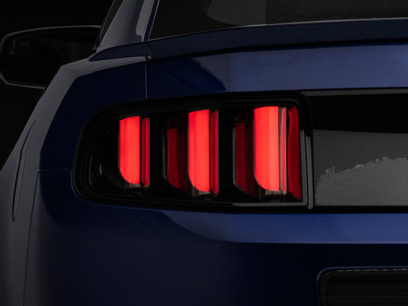 Raxiom 13-14 Ford Mustang Vector V2 Tail Lights- Black Housing - 408606