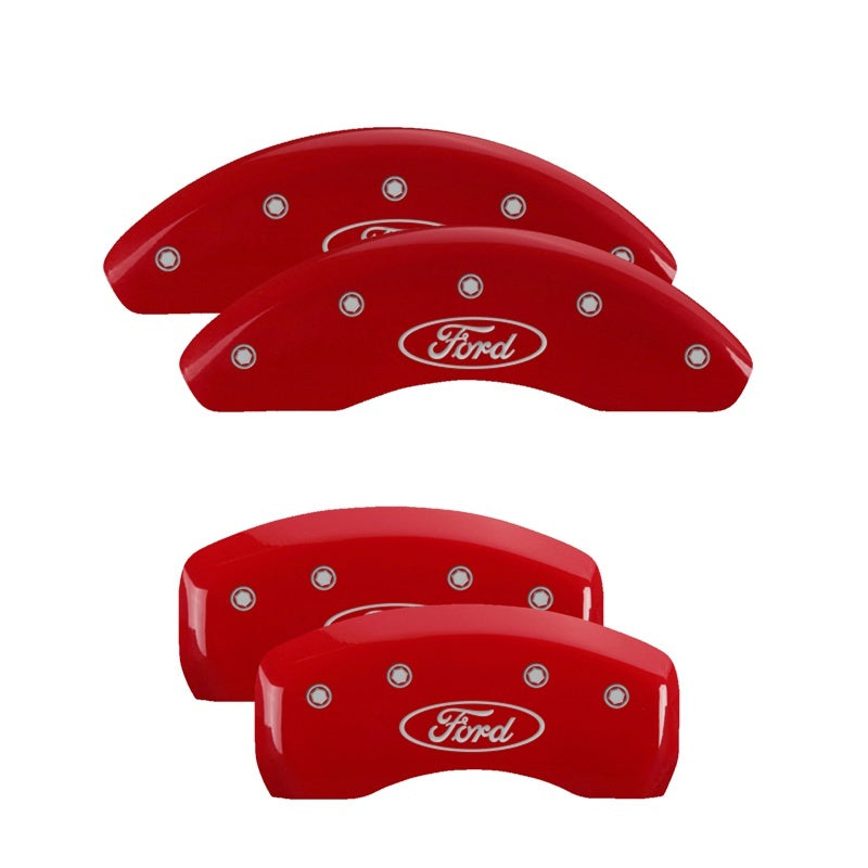MGP 4 Caliper Covers Engraved Front & Rear Ford Oval - 10255SFRDRD