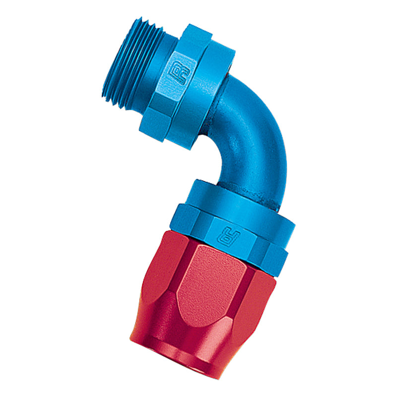 Russell Performance -12 AN Red/Blue 90 Degree Swivel Dry Sump - 612280
