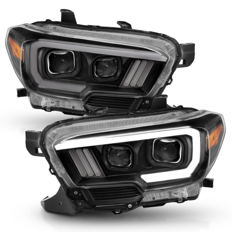 ANZO 2016-2017 Toyota Tacoma Projector Headlights w/ Plank Style Switchback - 111397