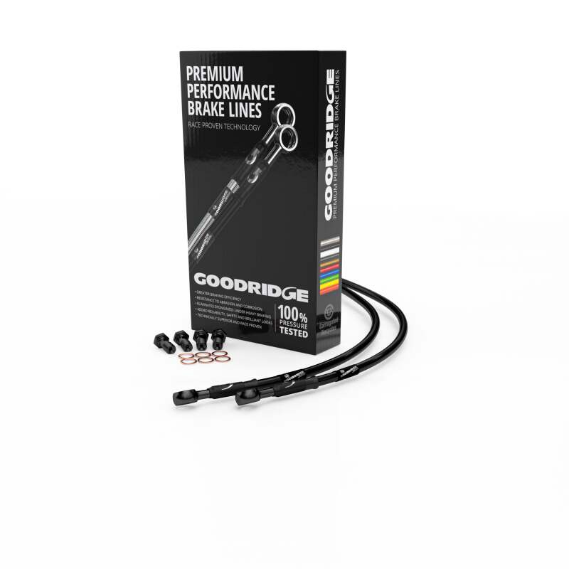 Goodridge 22-23 Harley-Davidson FLTRKSE (w/ABS) Black Front Brake Line w/Black - HD0135-3FB-BK