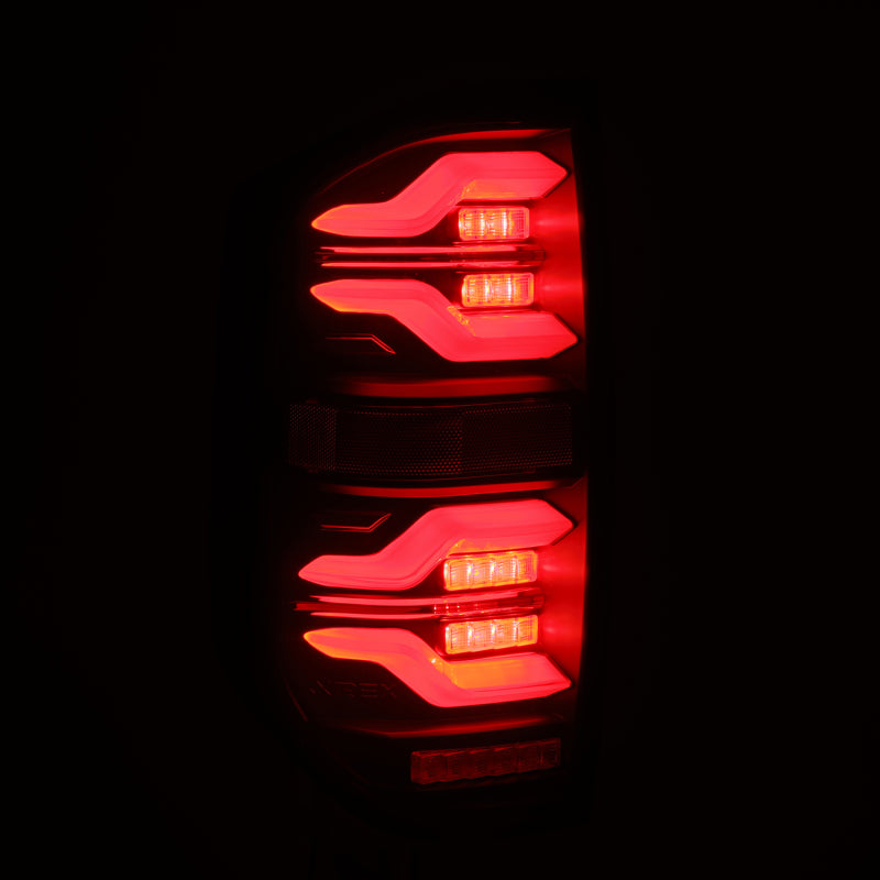 AlphaRex 14-21 Toyota Tundra LUXX LED Taillights Alpha Blk w/Activ - 672030