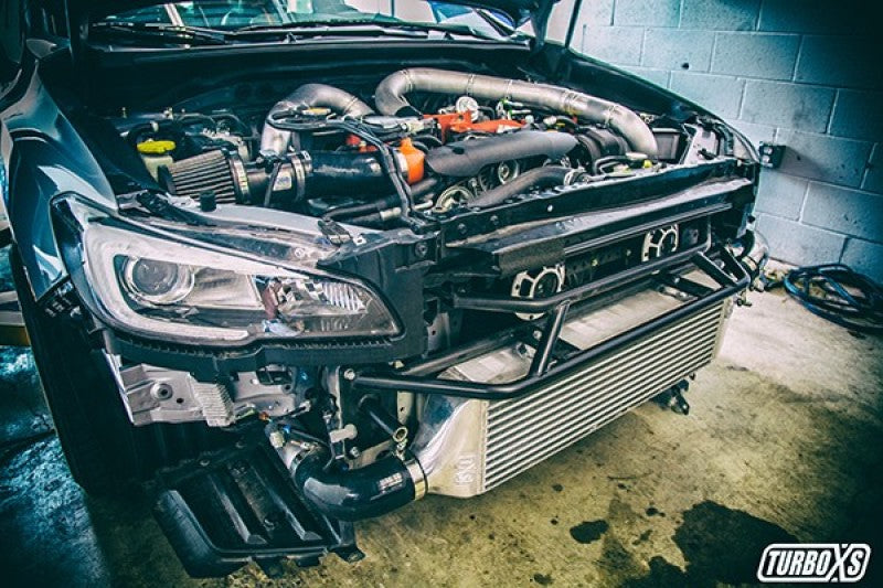 Turbo XS FMIC 2015-2017 Subaru STi - Wrinkle Black Pipes - STI15-FMIC-BLK