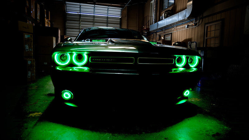 Oracle 15-21 Dodge Challenger Waterproof LED Fog Light Halo Kit - 1236-333