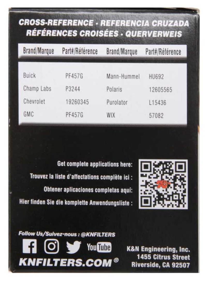 K&N Saturn/Chevrolet/Saab/Pontiac/Vauxhall Cartridge Oil Filter - HP-7000