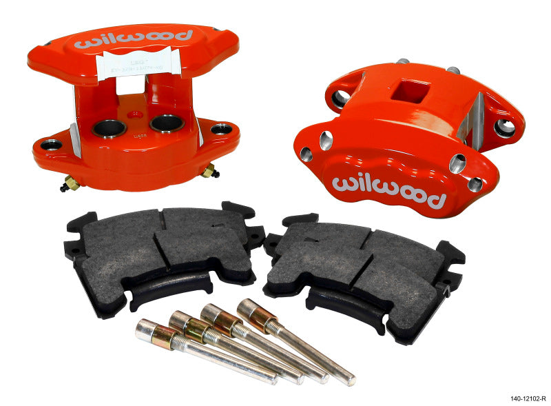 Wilwood D154 Rear Caliper Kit - Red 1.12 / 1.12in - 140-12102-R