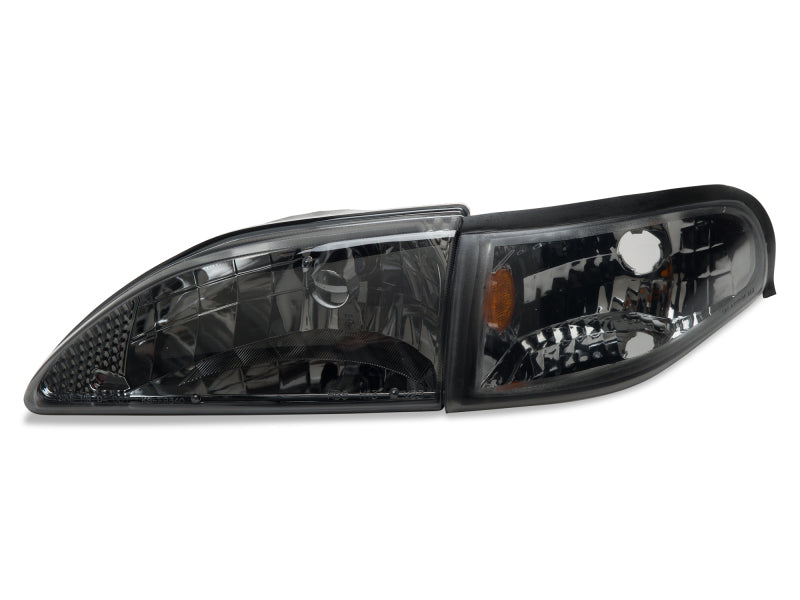 Raxiom 94-98 Mustang Axial Series Cobra Style Headlights- Black Housing - 49050