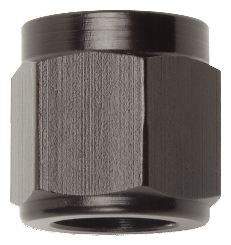 Russell Performance -4 AN Tube Nuts 1/4in dia. (Black) (6 - 660563