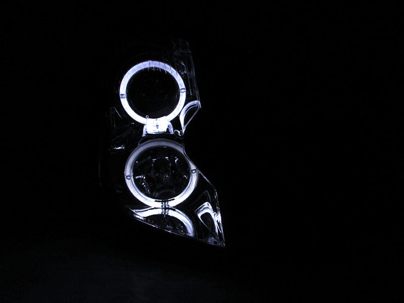 ANZO 2003-2007 Cadillac Cts Projector Headlights w/ Halo Chrome - 121416