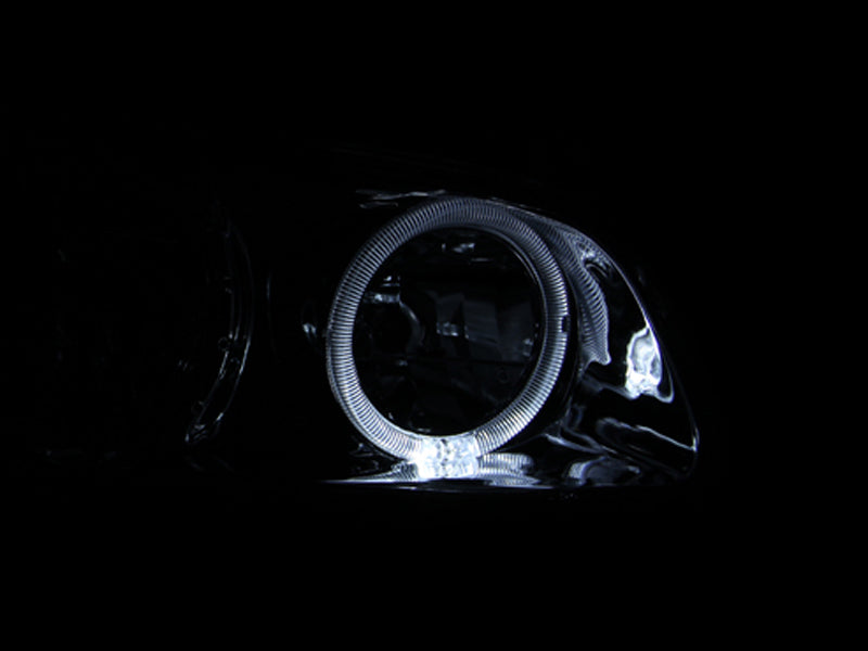 ANZO 2000-2001 Toyota Camry Crystal Headlights w/ Halo Chrome - 121124