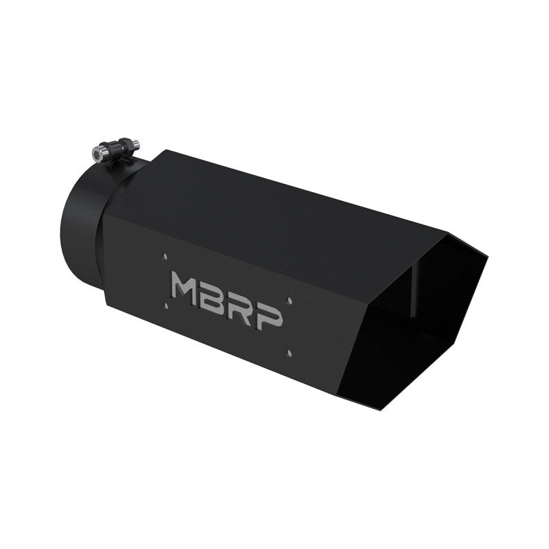 MBRP Universal Hex Tip 5in Inlet 16in Length w/ Logo - T5166BLK