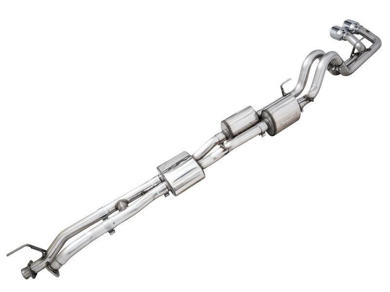 AWE 16-22 Toyota Tacoma 0FG Catback Exhaust w/ BashGuard - - 3015-32826