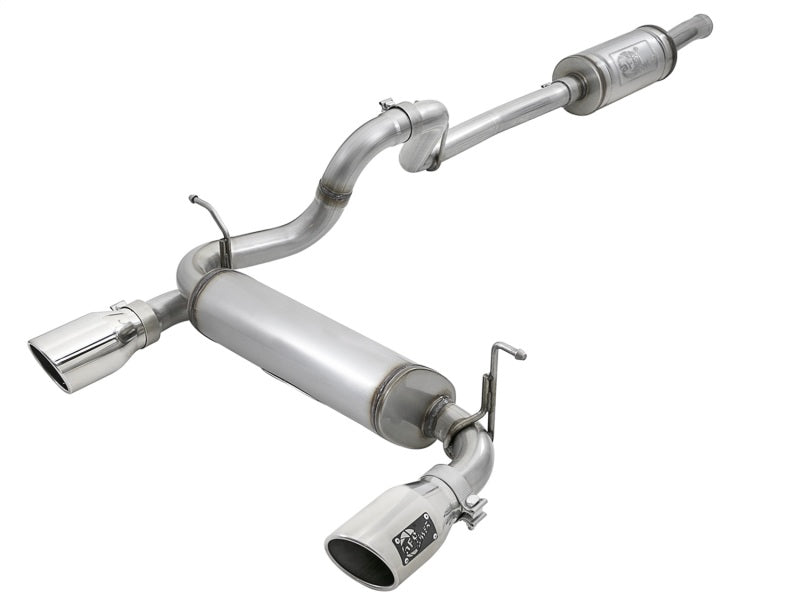 aFe Rebel Series 2.5in 409 SS Cat-Back Exhaust w/ Polished - 49-48066-P