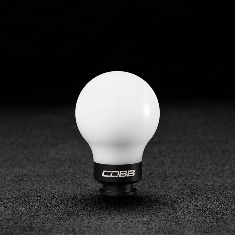 Cobb Subaru 5-Speed COBB Knob - White Knob w/ Stealth - 211350-W-BK