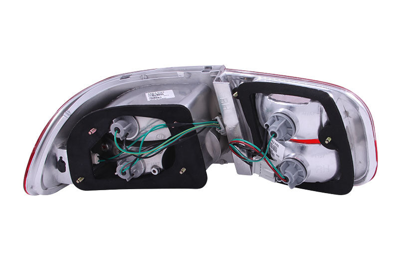ANZO 1992-1995 Honda Civic Taillights Red/Clear - 221220