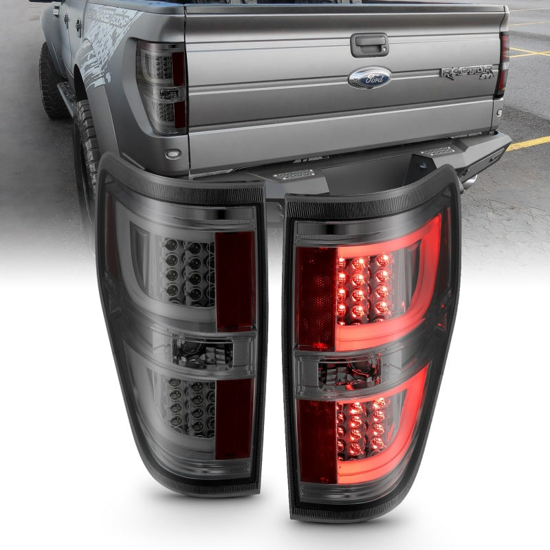 ANZO 2009-2013 Ford F-150 LED Taillights Smoke - 311258