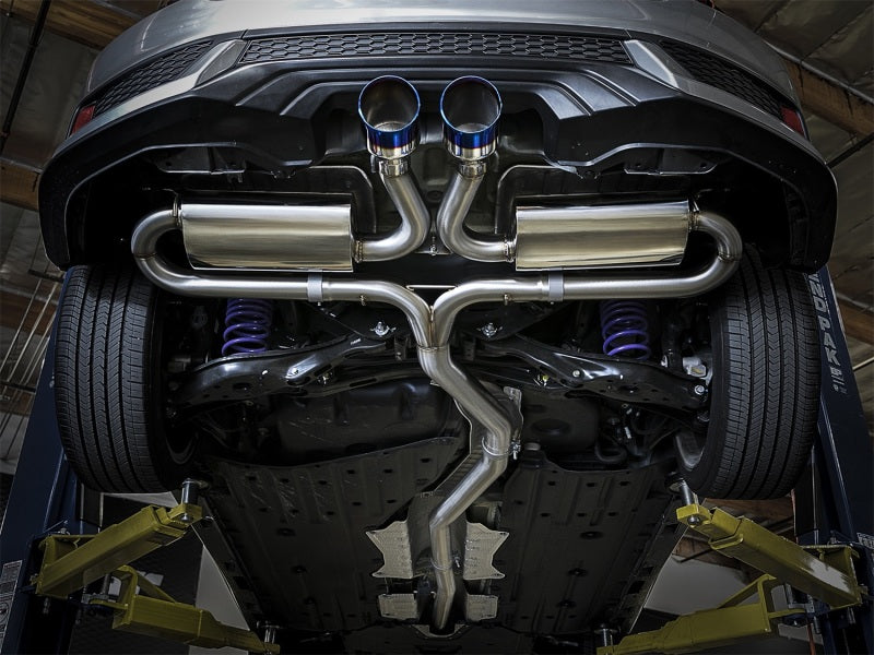 aFe Takeda 3in 304 SS Cat-Back Exhaust System w/ Blue - 49-36618-L