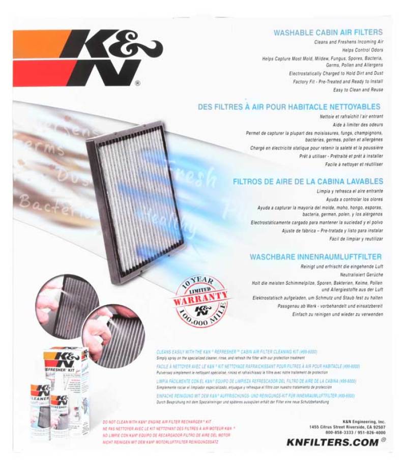 K&N 13-16 Audi SQ5 3.0L V6 Cabin Air Filter - VF3009