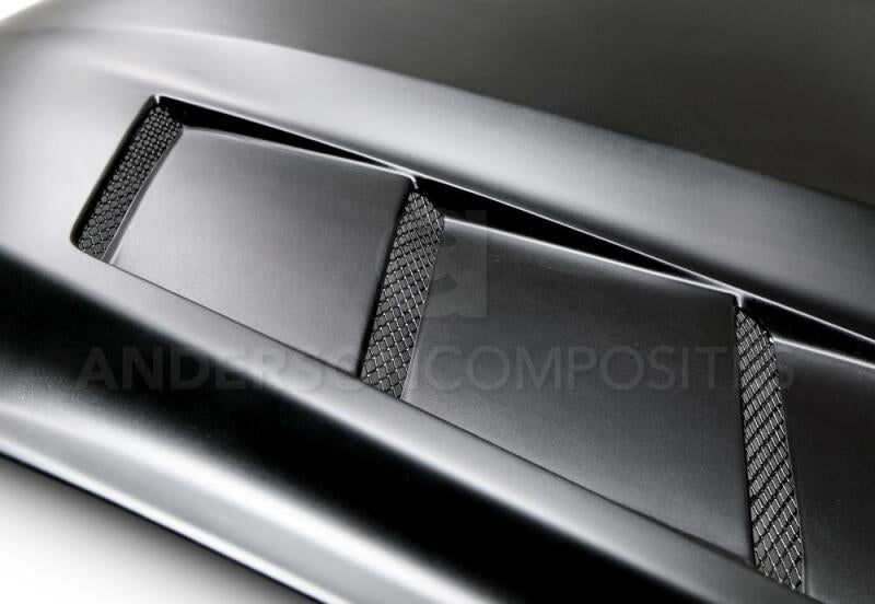 Anderson Composites 15-16 Ford Mustang (Excl. GT350/GT350R) Fiberglass Heat Extractor - AC-HD15FDMU-SA-GF