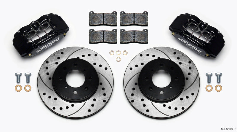 Wilwood DPHA Front Caliper & Rotor Kit Drilled Honda / - 140-12996-D