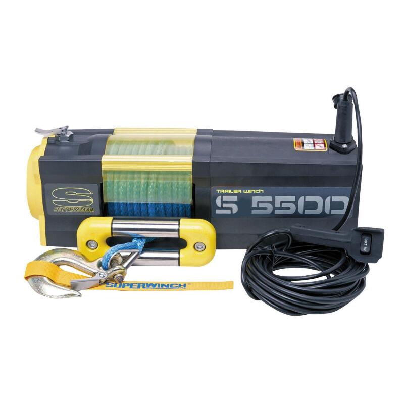 Superwinch 5500 LBS 12V DC 1/4in x 60ft Synthetic Rope - 1455201